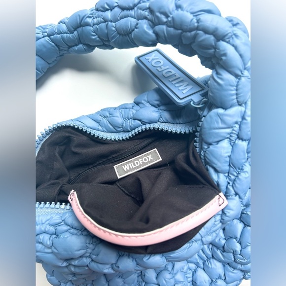Wildfox Cloud Quilt Hobo Bag blue cloud mini shoulder bag - Picture 2 of 7